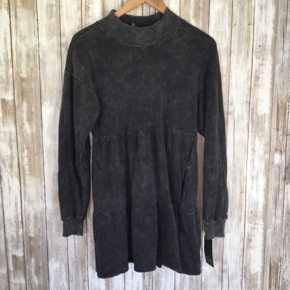 Wild Fable Black Sweatshirt Dress - Picture 2 of 5